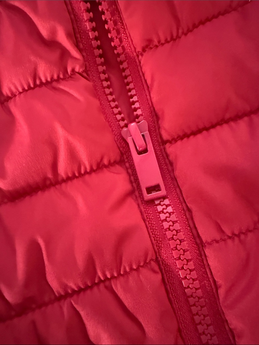 Girls’ Quilted Sleeveless Puffer Vest - Hot Pink - Picture 3 of 6